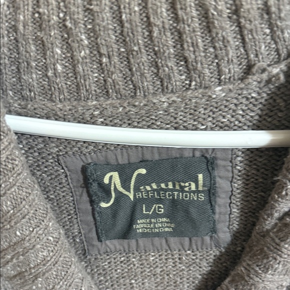 Natural Reflections Gray Cowl Neck Sweater - Picture 2 of 4